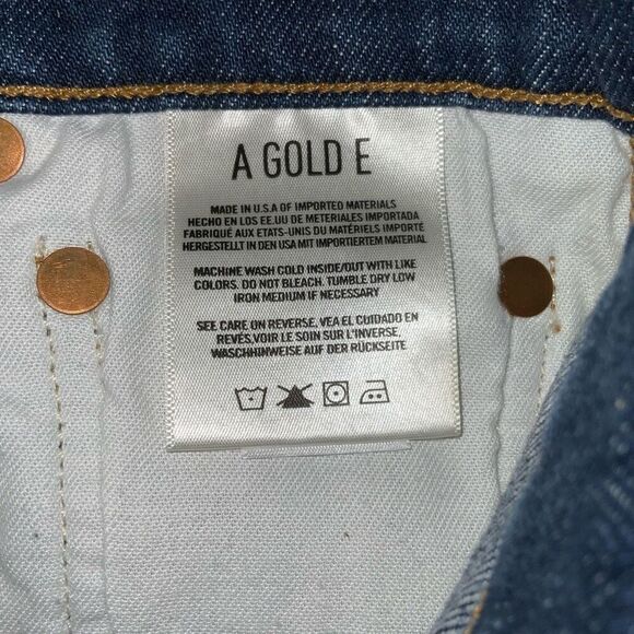 Agolde Nico High Rise Frayed Button fly slim fit Jeans Size 25 - Picture 9 of 10